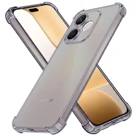   Techsuit - Shockproof Átlátszó Ütésálló Szilikon tok - Honor 600 Lite - Átlátszó fekete