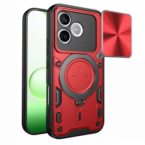 Techsuit - CamGuard Pro tok ütésálló tok - Honor 600 Lite - Piros