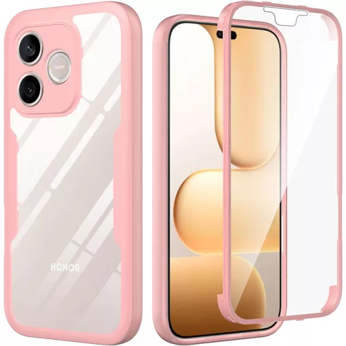 Techsuit - ColorVerse 360 tok kijelzővédővel - Honor 600 Lite - Rózsaszín