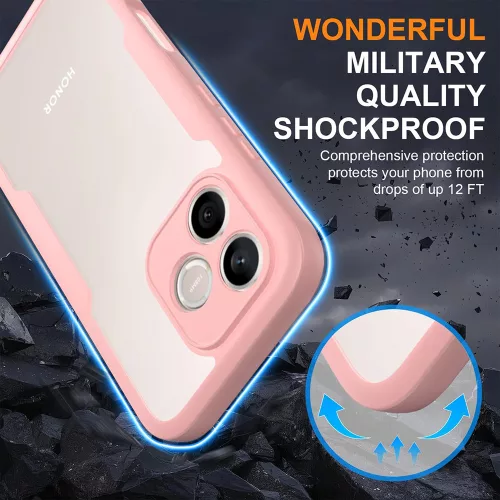 Techsuit - ColorVerse 360 tok kijelzővédővel - Honor 600 Lite - Rózsaszín