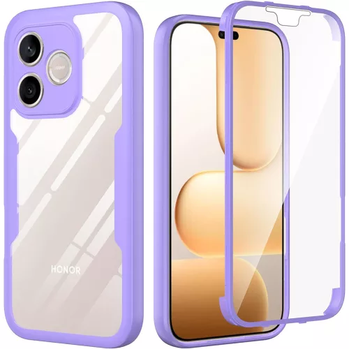 Techsuit - ColorVerse 360 tok kijelzővédővel - Honor 600 Lite - Lila