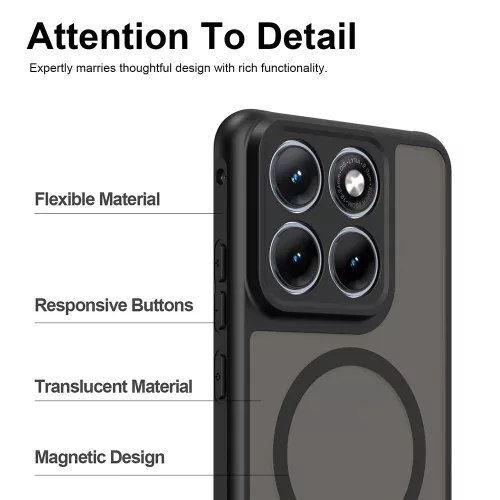 Techsuit - HaloFrost II MagSafe tok - Motorola Edge 70 Fusion - Fekete
