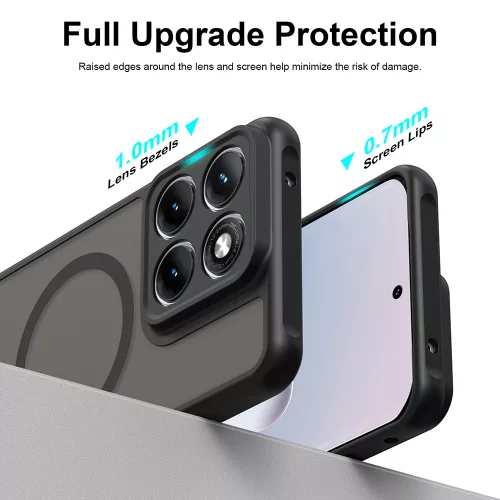 Techsuit - HaloFrost II MagSafe tok - Motorola Edge 70 Fusion - Fekete