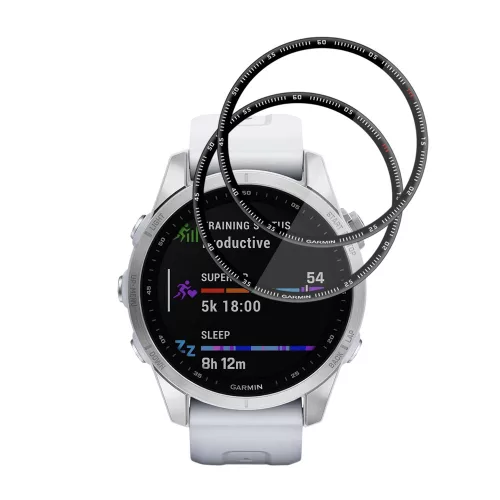 Techsuit - Nano Flex (2 pack) - Garmin Fenix 7S - Black