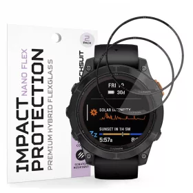  Techsuit - Nano Flex (2 pack) - Garmin Fenix 7 Pro Solar - Black