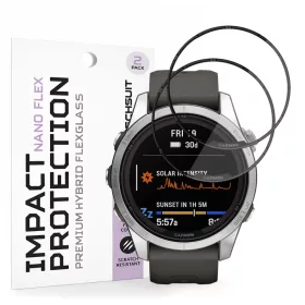   Techsuit - Nano Flex (2 pack) - Garmin Fenix 7S Pro Solar - Black