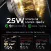 Lisen - Autós tartó with Wireless Charger W608 Pro (YL0225090001) - Tapadókorong, 25W, Qi2.2 - Black