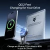 Lisen - Autós tartó with Wireless Charger W704 Pro (YL0225090003) - Szellőzőrácsra, with Charger, Type-C Cable, 25W, Qi2.2 - Black