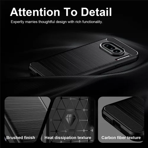 Techsuit - Carbon szilikon tok - Nothing Phone (4a) - Fekete