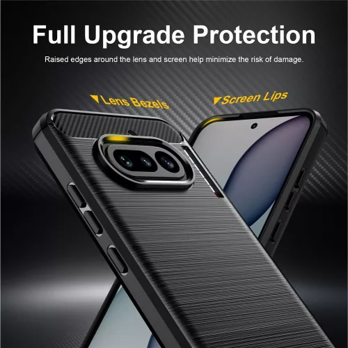 Techsuit - Carbon szilikon tok - Nothing Phone (4a) - Fekete