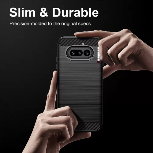 Techsuit - Carbon szilikon tok - Nothing Phone (4a) - Fekete