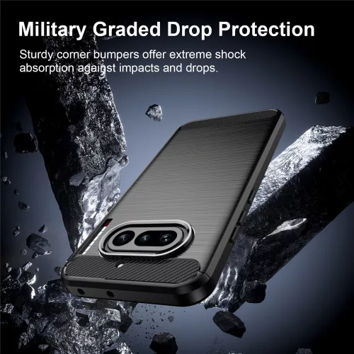 Techsuit - Carbon szilikon tok - Nothing Phone (4a) - Fekete
