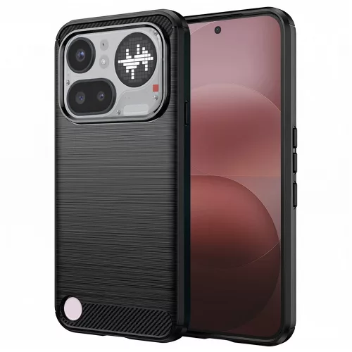 Techsuit - Carbon szilikon tok - Nothing Phone (4a) Pro - Fekete