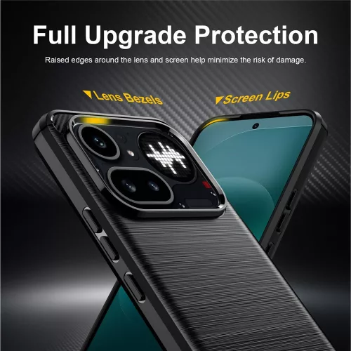 Techsuit - Carbon szilikon tok - Nothing Phone (4a) Pro - Fekete
