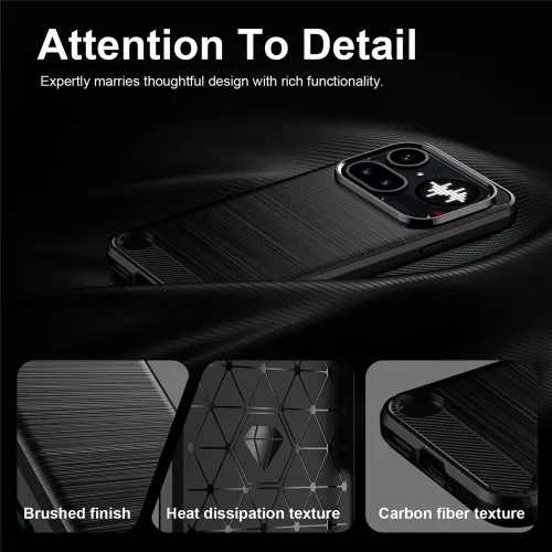 Techsuit - Carbon szilikon tok - Nothing Phone (4a) Pro - Fekete