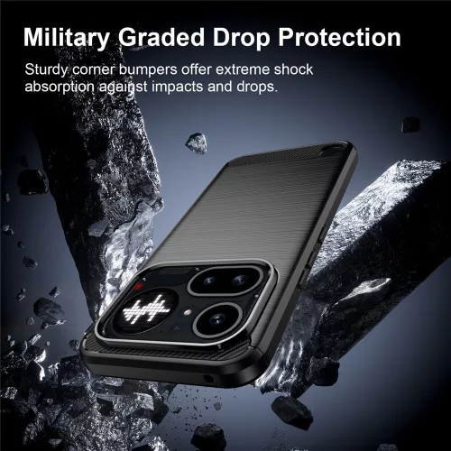Techsuit - Carbon szilikon tok - Nothing Phone (4a) Pro - Fekete