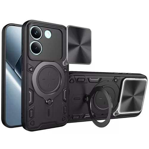 Techsuit - CamGuard Pro ütésálló tok - Xiaomi Poco X8 Pro - Fekete