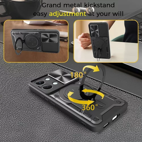 Techsuit - CamGuard Pro ütésálló tok - Xiaomi Poco X8 Pro - Fekete
