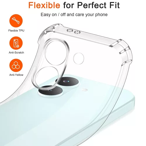 Techsuit - Shockproof Átlátszó Ütésálló Szilikon tok - Xiaomi Poco X8 Pro - Átlátszó