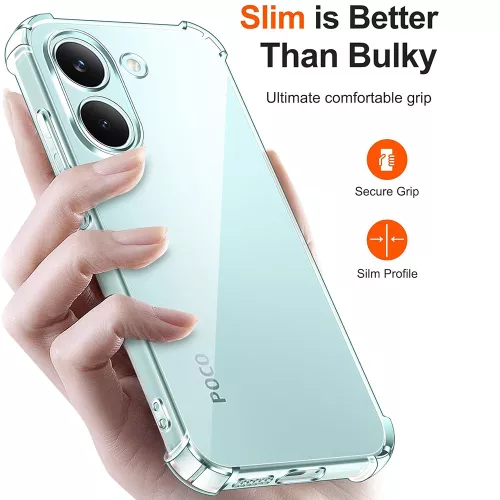 Techsuit - Shockproof Átlátszó Ütésálló Szilikon tok - Xiaomi Poco X8 Pro - Átlátszó