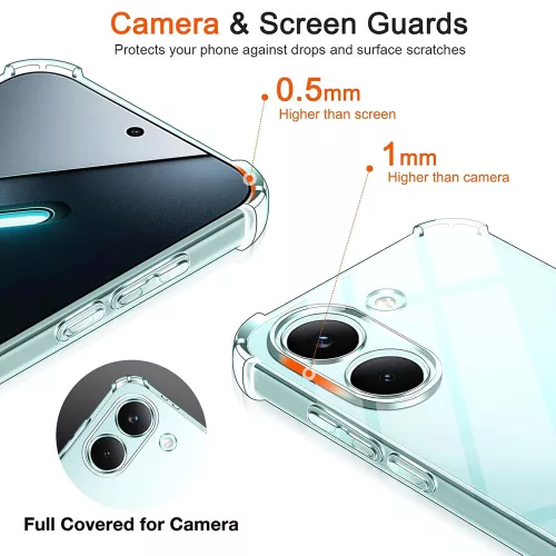 Techsuit - Shockproof Átlátszó Ütésálló Szilikon tok - Xiaomi Poco X8 Pro - Átlátszó
