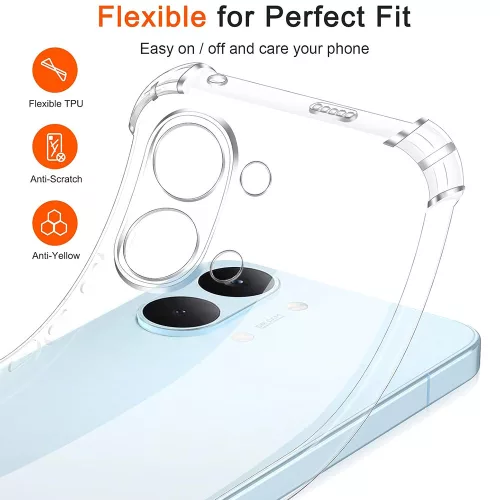 Techsuit - Shockproof Átlátszó Ütésálló Szilikon tok - Xiaomi Poco X8 Pro Max - Átlátszó