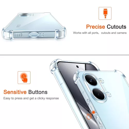 Techsuit - Shockproof Átlátszó Ütésálló Szilikon tok - Xiaomi Poco X8 Pro Max - Átlátszó