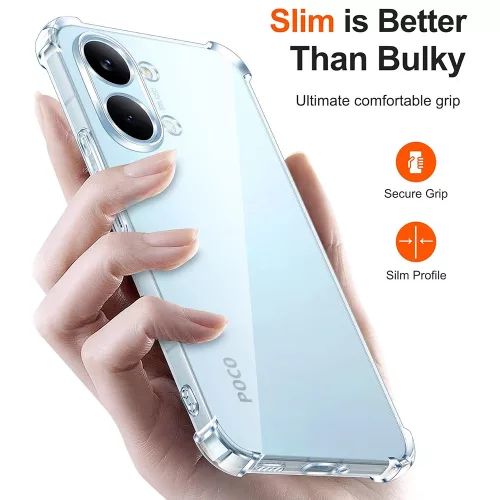 Techsuit - Shockproof Átlátszó Ütésálló Szilikon tok - Xiaomi Poco X8 Pro Max - Átlátszó