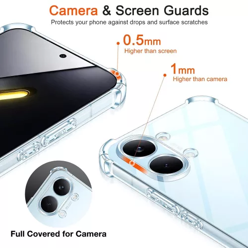 Techsuit - Shockproof Átlátszó Ütésálló Szilikon tok - Xiaomi Poco X8 Pro Max - Átlátszó