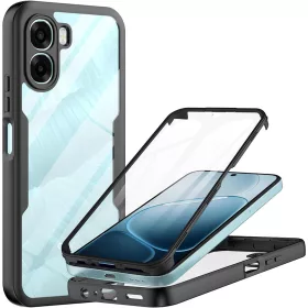   Techsuit - ColorVerse 360 tok kijelzővédővel - Oppo A6x 4G / A6x 5G / A6k 4G - Fekete