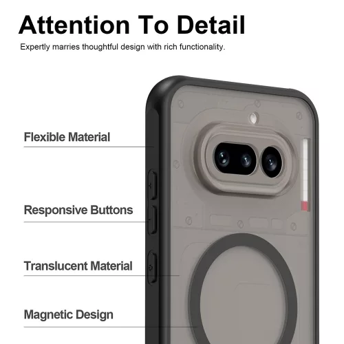 Techsuit - HaloFrost II MagSafe tok - Nothing Phone (4a) - Fekete