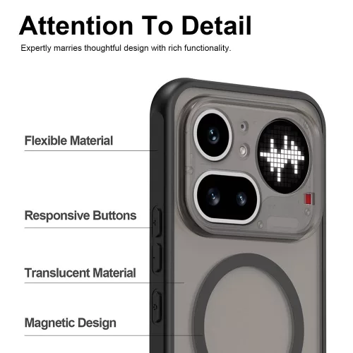 Techsuit - HaloFrost II MagSafe tok - Nothing Phone (4a) Pro - Fekete