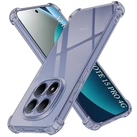   Techsuit - Shockproof Átlátszó Ütésálló Szilikon tok - Xiaomi Redmi Note 15 Pro 4G - Átlátszó fekete