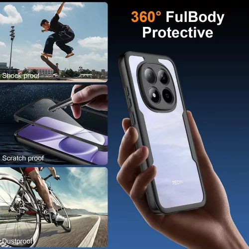 Techsuit - ColorVerse 360 tok kijelzővédővel - Xiaomi Redmi Note 15 Pro 4G - Fekete