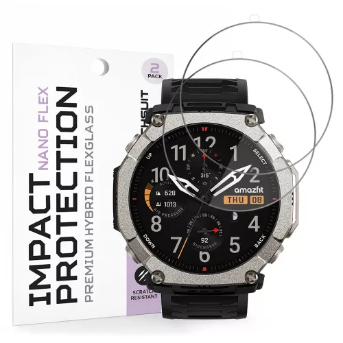 Techsuit - Nano Flex (2 pack) - Amazfit T-Rex Ultra 2 - Black
