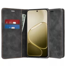   Techsuit - Confy Cover kinyitható tok - Oppo A6 4G / A6x 4G / A6x 5G - Fekete