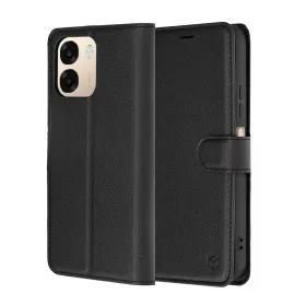   Techsuit - Leather Folio kinyitható tok - Oppo A6 4G - Fekete