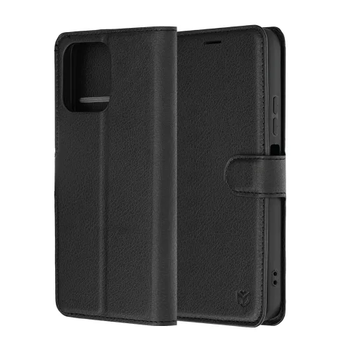 Techsuit - Leather Folio kinyitható tok - Oppo A6 4G - Fekete
