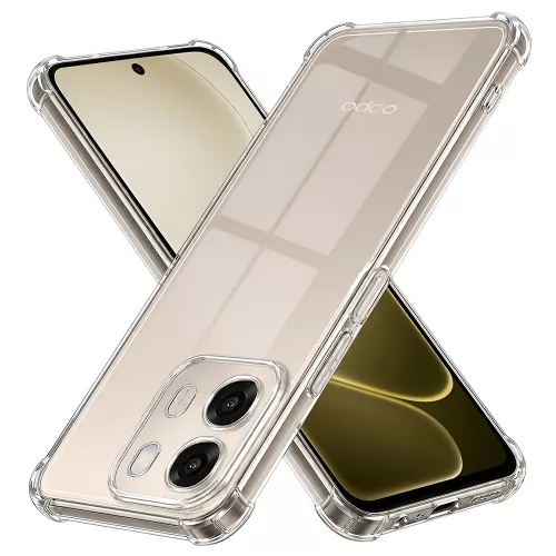Techsuit - Shockproof Átlátszó Ütésálló Szilikon tok - Oppo A6 4G - Átlátszó