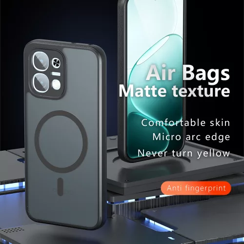 Techsuit - PureFrost MagSafe Ütésálló tok Ütésálló tok - Oppo A6 4G - Matt fekete