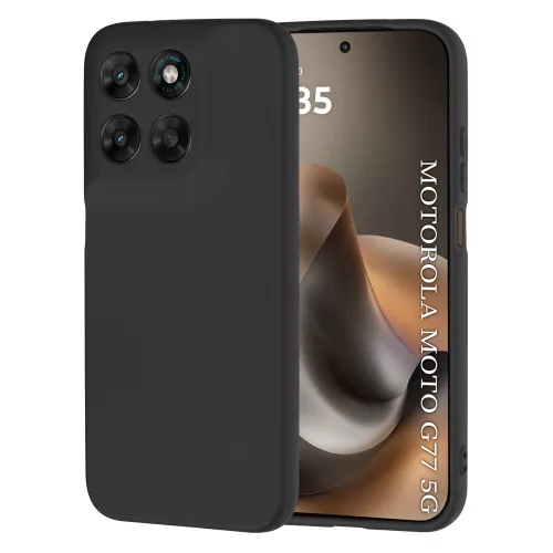 Techsuit - SoftFlex szilikon tok - Motorola Moto G77 / G67 - Fekete