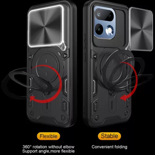Techsuit - CamGuard Pro tok ütésálló tok - Realme 16 Pro - Fekete