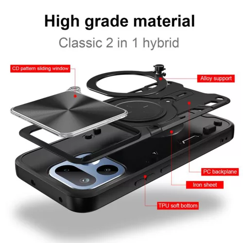 Techsuit - CamGuard Pro tok ütésálló tok - Realme 16 Pro+ - Fekete