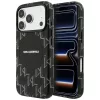 Karl Lagerfeld - Leather KL Monogram Logo MagSafe (KLHMP17L5PGKLMCK) - iPhone 17 Pro - Black