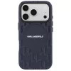Karl Lagerfeld - Leather KL Monogram Logo MagSafe (KLHMP17L5PGKLMCB) - iPhone 17 Pro - Blue