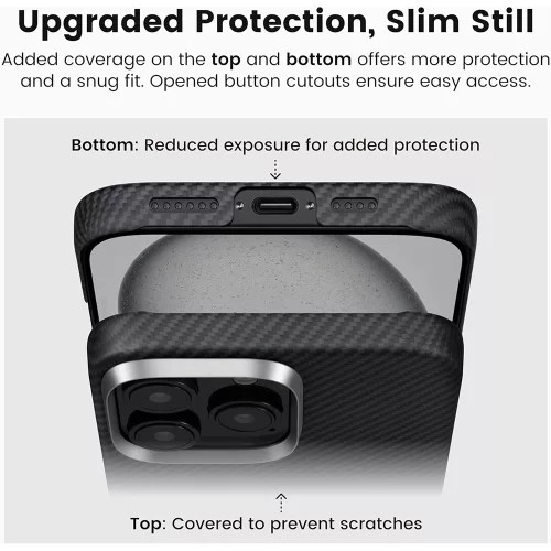 Techsuit - Aramid Fiber MagSafe tok - OnePlus 15 - Fekete