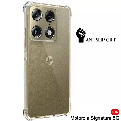 Techsuit - Shockproof Átlátszó Ütésálló Szilikon tok - Motorola Signature - Átlátszó