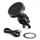 Lisen - Autós tartó vezeték nélküli töltéssel (YL0225070006) - Mágneses Szellőzőrácsra & Smooth Surface, Univerzális, 15W - Black