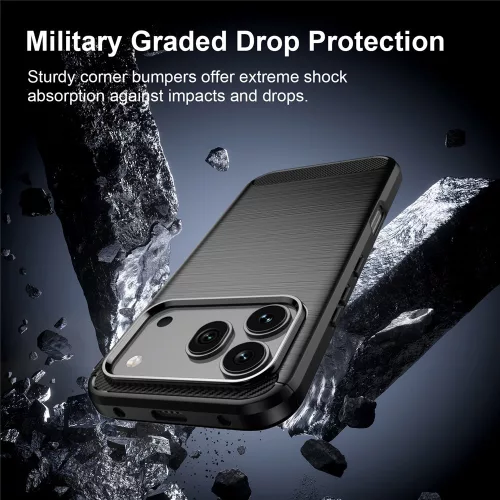 Techsuit - Carbon Silicone - Honor 600 / 600 Pro - Black