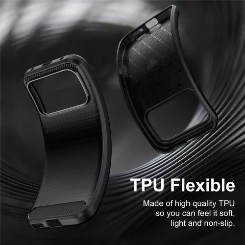 Techsuit - Carbon Silicone - Honor 600 / 600 Pro - Black